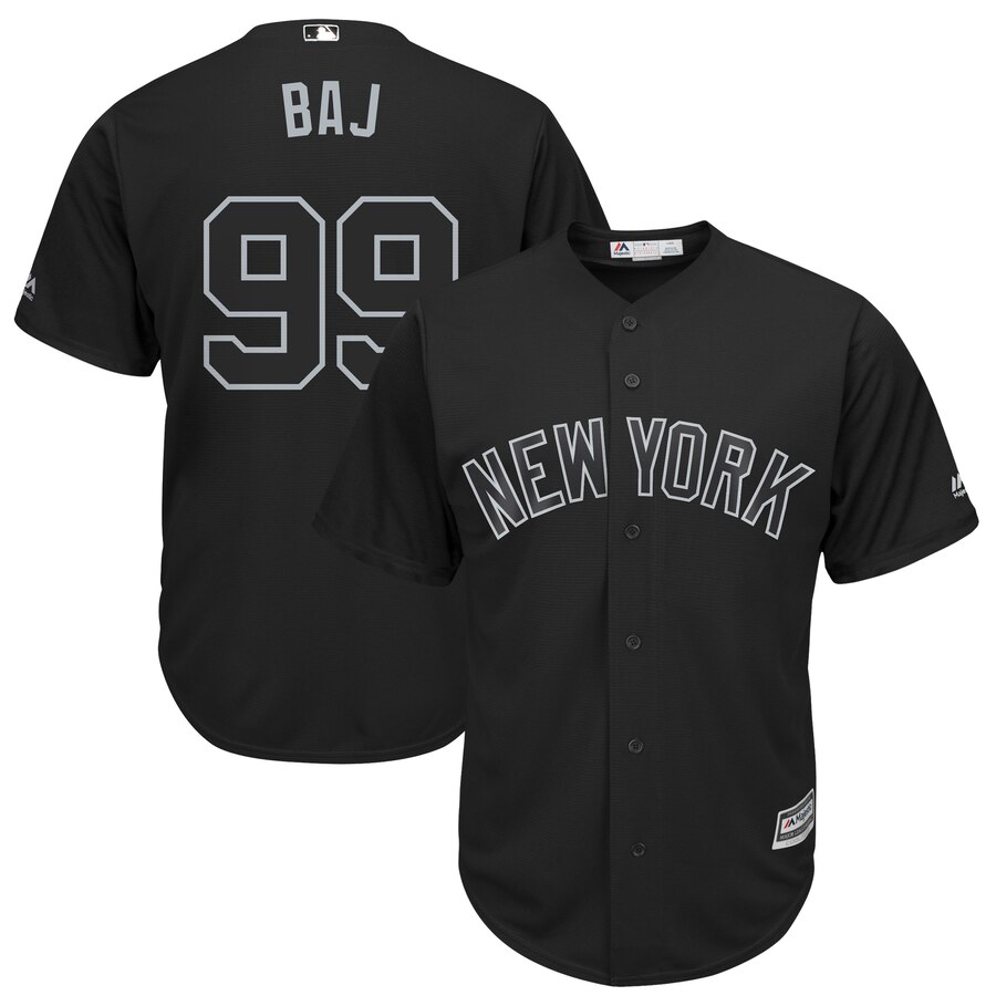 Men's New York Yankees #99 Aaron Judge "BAJ" Majestic Black 2019 Players' Weekend Player Stitched MLB Jersey
